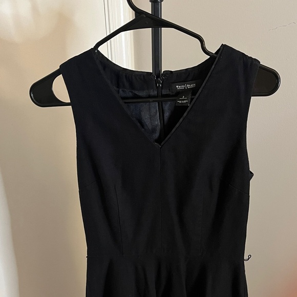 White House Black Market Elegant Black Midi Dress - Picture 4 of 4